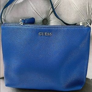 Navy Blue Leather Guess Purse